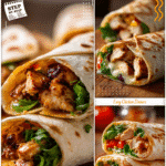 Grilled wraps stuffed with chicken and melted cheese served as cheap and easy summer dinner ideas.